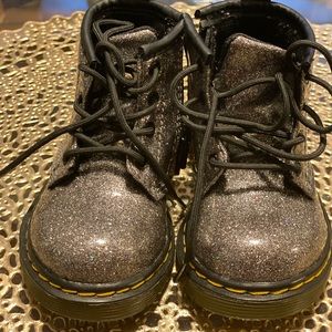 Silver glitter toddler size 4 Doc Martens